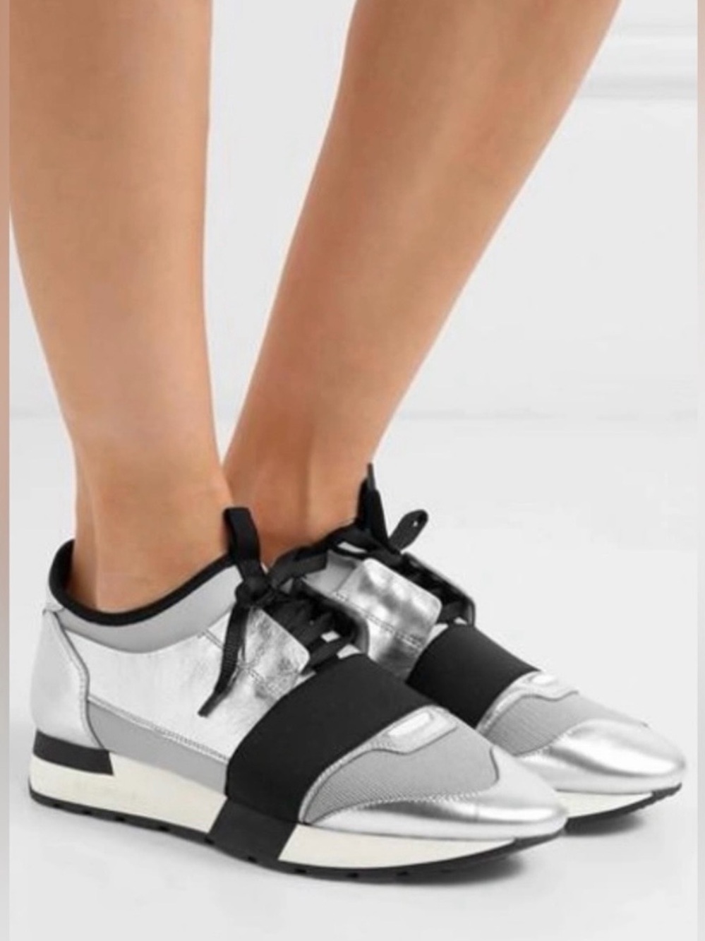 Balenciaga Race Runner Sneackers Metallic Silver Mesh M9/W11 - Picture 2 of 13